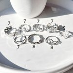 پک انگشتر شاخ گوزن برگ ضربان نقره ای/طلایی