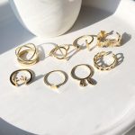 پک انگشتر خرگوش گوزن برگ کارتیر نقره ای /طلایی