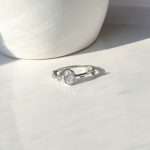 انگشتر oval جواهری نقره