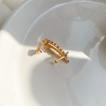 ایرکاف میخی برگ جواهری آبکاری طلایی