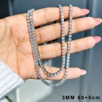 گردنبند تنیسی جواهری آبکاری رودیوم - Image 3