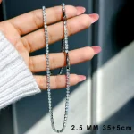 گردنبند تنیسی جواهری آبکاری رودیوم - Image 2