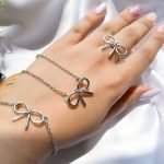 گردنبند پاپیون نقره ای