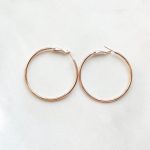 گوشواره حلقه ای دایره آبکاری رزگلد