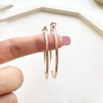 گوشواره حلقه ای دایره آبکاری رزگلد
