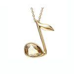 گردنبند نت Swarovski آبکاری طلای 14K