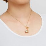 گردنبند نت Swarovski آبکاری طلای 14K