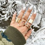 پک انگشتر قلب کارتیر مشکی /نقره ای / طلایی