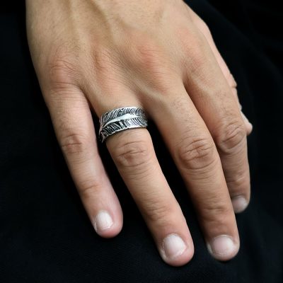 انگشتر عقاب مردانه استیل