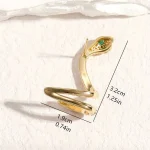 ایرکاف مار جواهری میخی آبکاری رودیوم طلایی / نقره ای