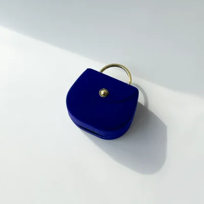 جعبه کیف انگشتری جواهری جیر آبی