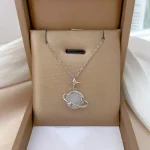 گردنبند زحل جادویی اپال طلایی/نقره ای