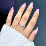 حلقه پهن جواهری آبکاری رودیوم