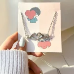 ست گردنبند مگنتی قلب مکمل آهنربایی استیل