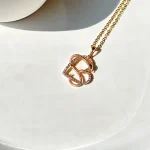 گردنبند قلب مار جواهری استیل