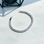 دستبند تنیسی جواهری 0.4mm آبکاری رودیوم