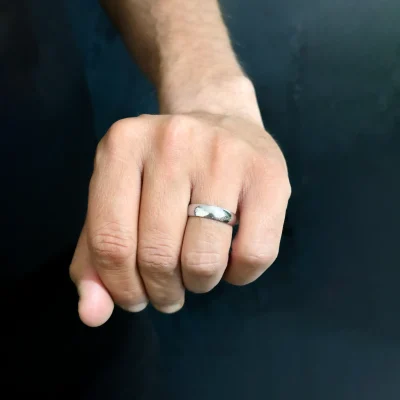 حلقه ساده 5.5 دابلر میلیمتر نقره