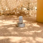 گوشواره حلقه ای جواهری نقره