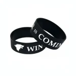 دستبند سیلیکونی winter is coming مشکی