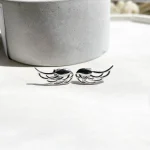 گوشواره بال فرشته مینیمال نقره