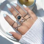 پک انگشتر ستاره هندسی مینیمال