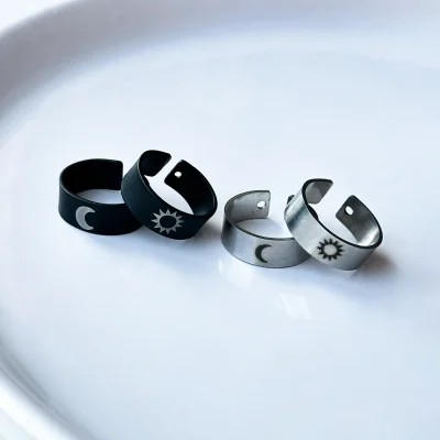 ست انگشتر ماه خورشید کاپلی استیل