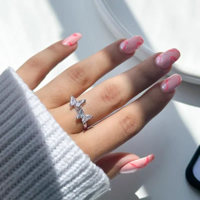 حلقه پروانه مینیمال آبکاری رودیوم قابل تنظیم