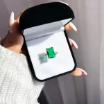 انگشتر سولیتر جواهری آبکاری رودیوم قابل تنظیم