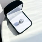 انگشتر سولیتر جواهری آبکاری رودیوم قابل تنظیم