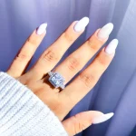 انگشتر سولیتر جواهری آبکاری رودیوم قابل تنظیم