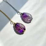 گردنبند درخت زندگی سنگ رزکوارتز / آمیتیس استیل سنگ رز کوارتز به عنوان کریستال شفابخش و سنگ عشق بی قید و شرط آمتیست رفع مشکلات خواب