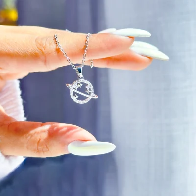 گردنبند زحل و ستاره استیل