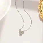گردنبند میکی موس دیسنی مینیمال زنجیر استیل آویز آبکاری رودیوم طلایی و نقره ای کریستال زیرکونیا AAA مخراج کاری شده کارتونی