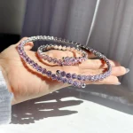 چوکر طوقی صورتی جواهری