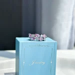 انگشتر pear کریستال صورتی قابل تنظیم