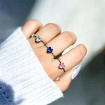 انگشتر قلب مینیمال صورتی