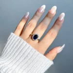 انگشتر oval جواهری قابل تنظیم