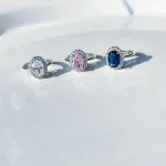 انگشتر oval جواهری قابل تنظیم