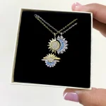 ست گردنبند ماه خورشید دوستی استیل