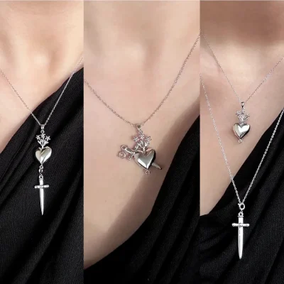 ست گردنبند سفید برفی و شکارچی استیل