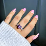 انگشتر قلب جواهری قابل تنظیم