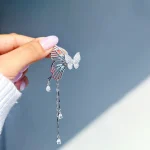 ایرکاف پروانه آویزدار جواهری آبکاری رودیوم