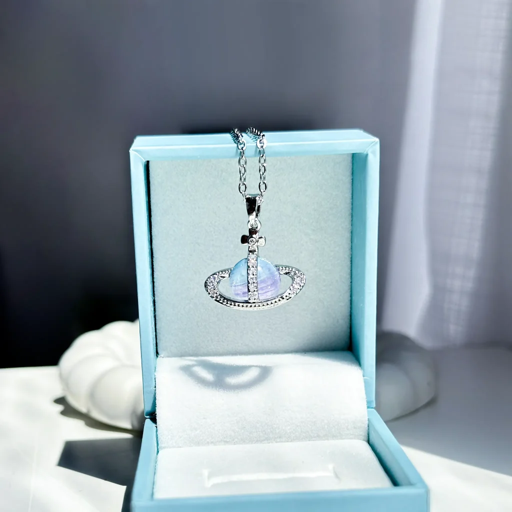 گردنبند زحل اپال استیل