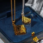 گردنبند کتاب عشق استیل