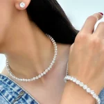 ست چوکر طوقی نقره ای