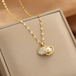 گردنبند صدف مروارید استیل