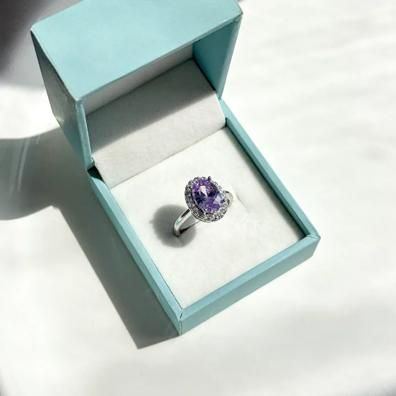 انگشتر oval جواهری قابل تنظیم