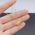 گردنبند صدف مروارید استیل