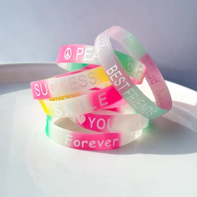 دستبند رنگارنگ سیلیکونی فری سایز