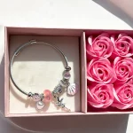 دستبند پاندورا فرشته قلب صدف